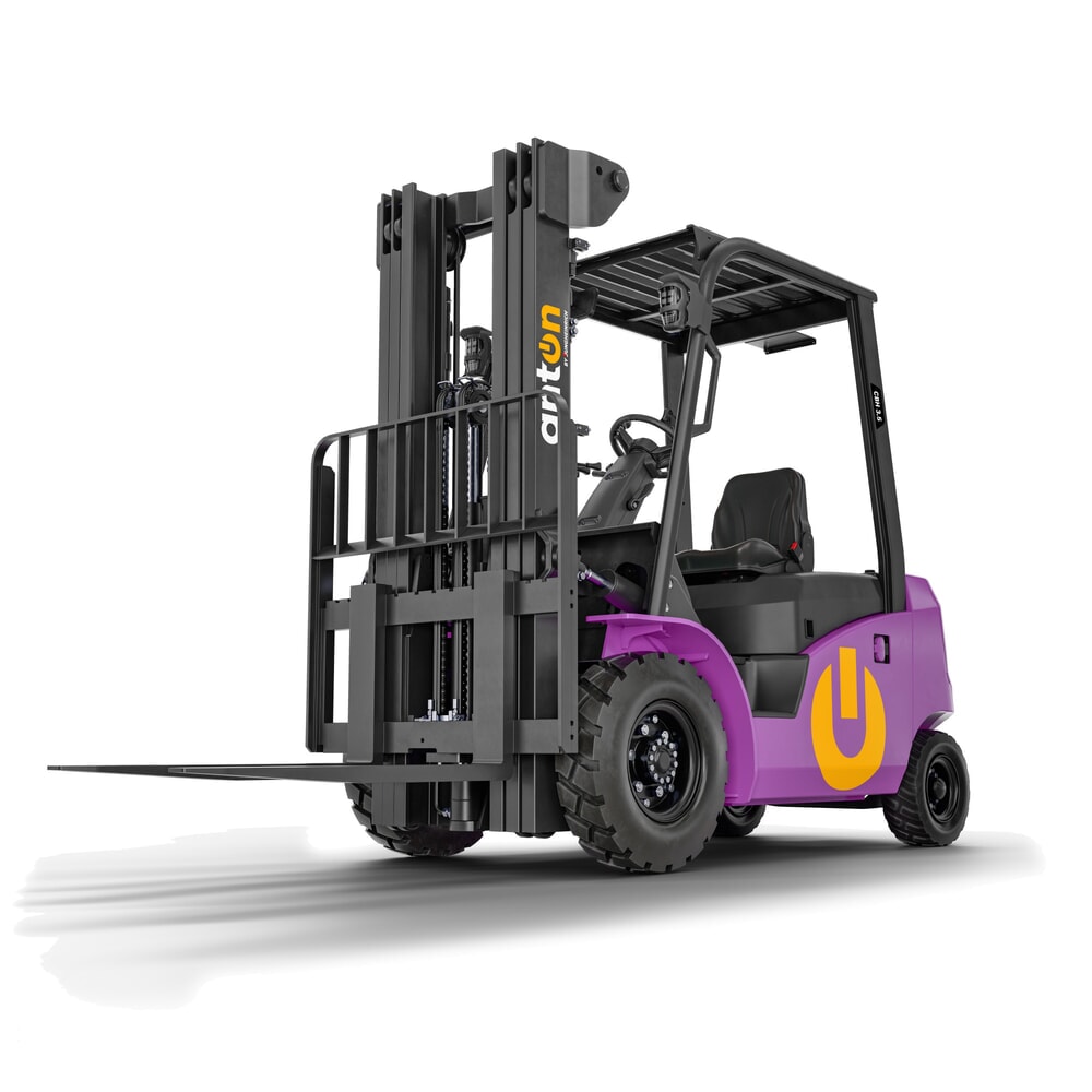 Illustration du produit: AntOn by Jungheinrich chariot élévateur électrique CBH 3.5 avec mât télescopique double, hauteur de levage 3 300 mm, capacité de charge 3 500 kg, y compris chargeur externe 80 V, 60 A, CEE, 5-pin