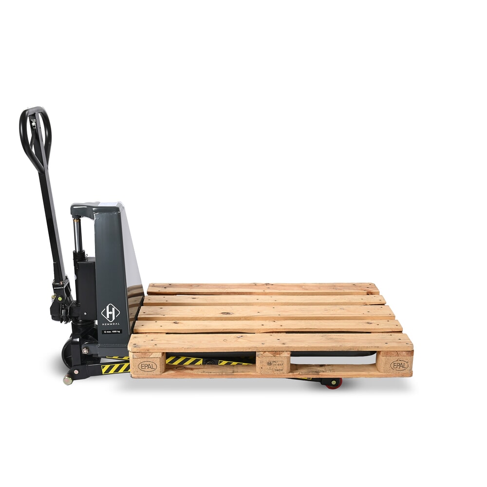 N° de l'image du produit 12 : Transpalette à ciseaux HEMMDAL PTM 1.0 Scissor, capacité de charge 1 000 kg, longueur des fourches 1 150 mm, polyuréthane, galets simples