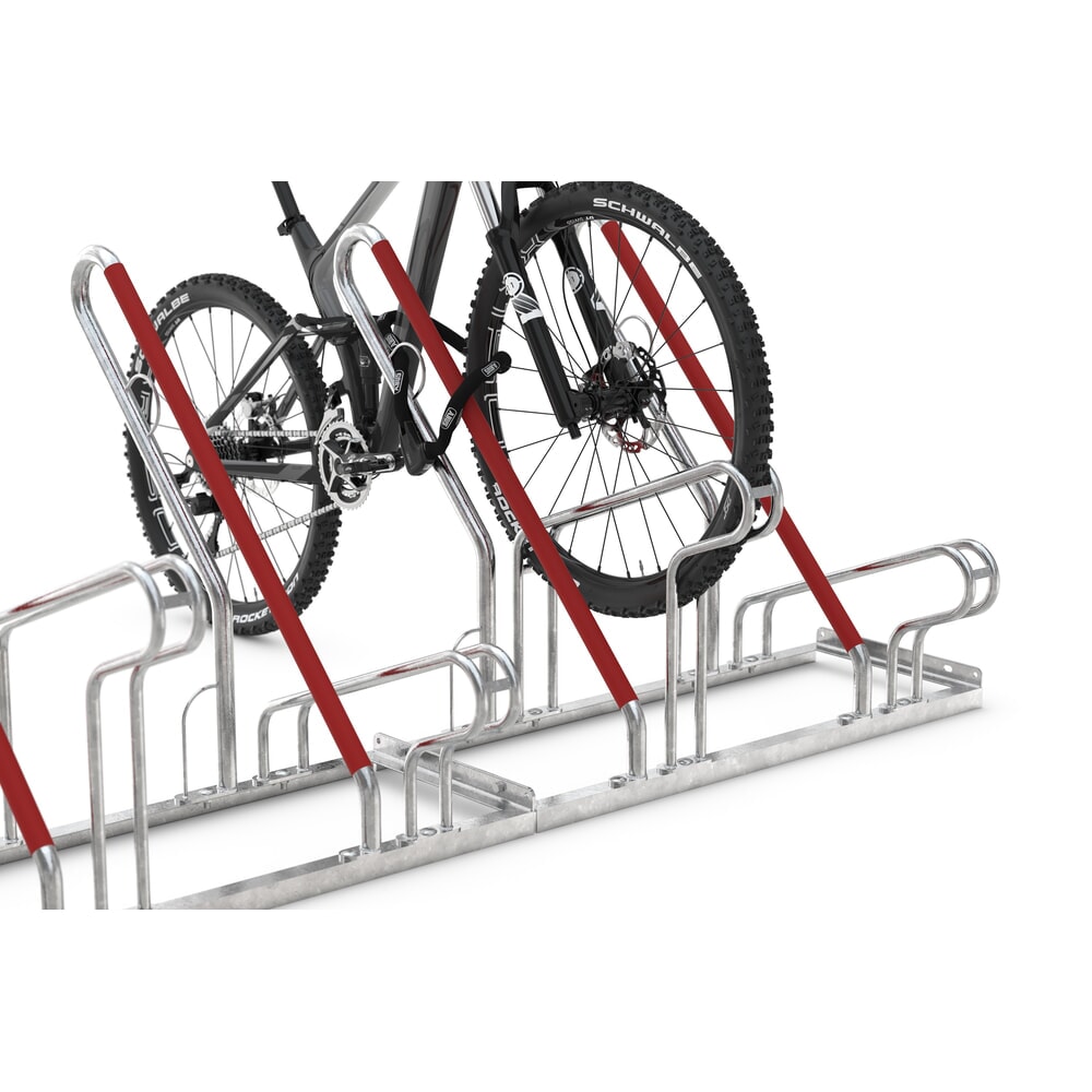 N° de l'image du produit 8 : wsm® abri à vélos Economy Köln, vitrage ESG, système de stationnement de vélos 2502 XBF, en kit, pour 4 vélos, H x l x P 2440 mm x 3180 mm x 2165 mm