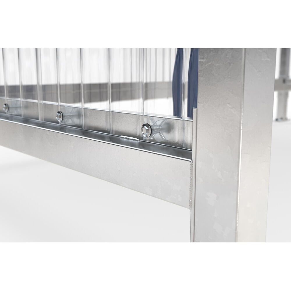 N° de l'image du produit 4 : wsm® abri pour fumeurs Jena Maxi, PVC ondulé, en kit