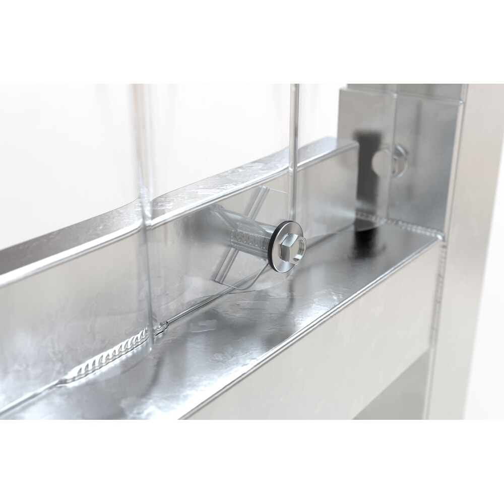 N° de l'image du produit 6 : wsm® abri pour fumeurs Jena Maxi, PVC ondulé, en kit
