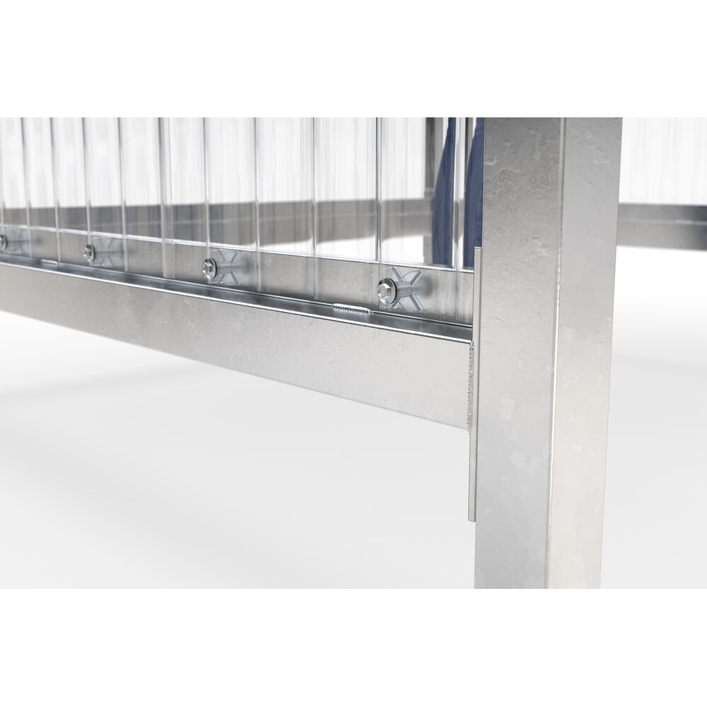 N° de l'image du produit 4 : wsm® abri pour fumeurs Jena, PVC ondulé, en kit