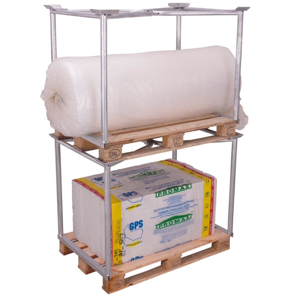 N° de l'image du produit 2 : Rehausse de palette CORDES, ouverte, palette Europe, galvanisée, hauteur 800 mm