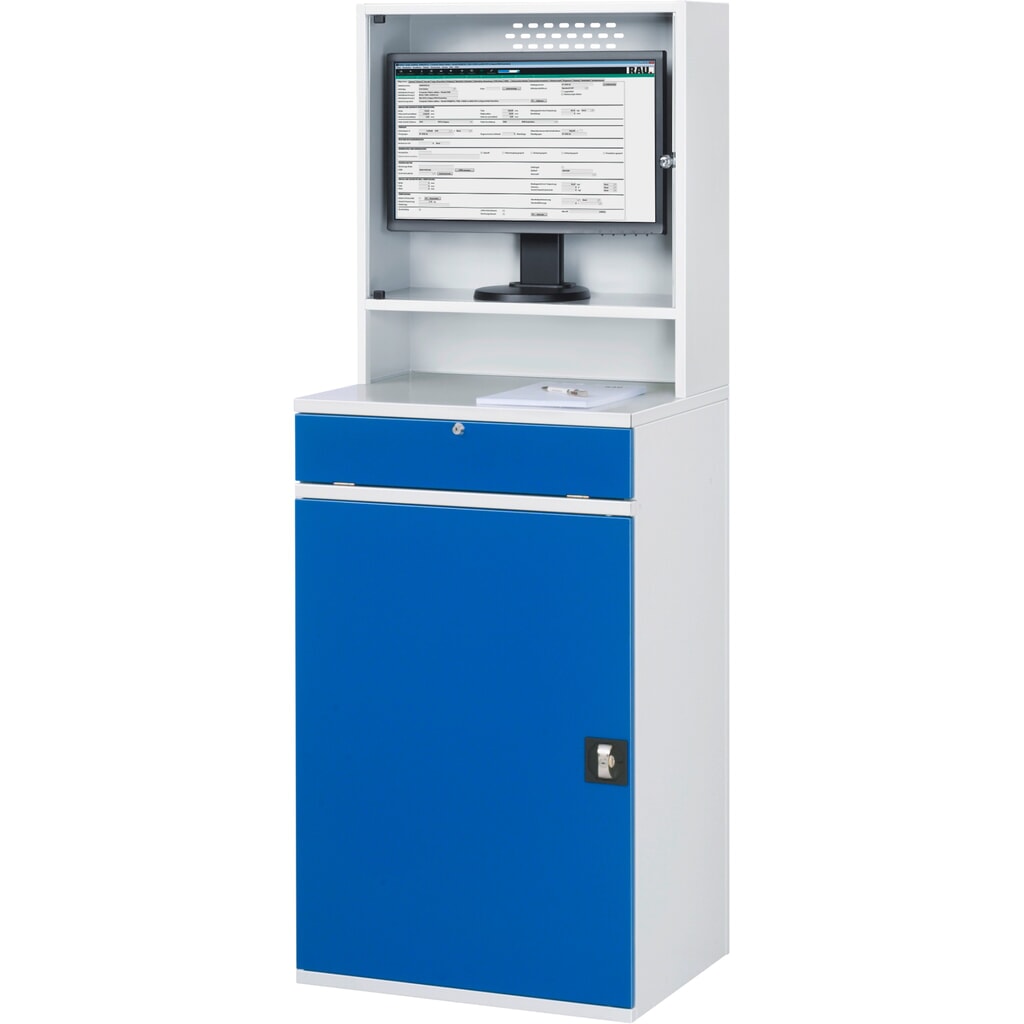 Illustration du produit: Steinbock® armoire informatique Selection, fixe, H x l x P 1 770 x 650 x 520 mm, bleu gentiane
