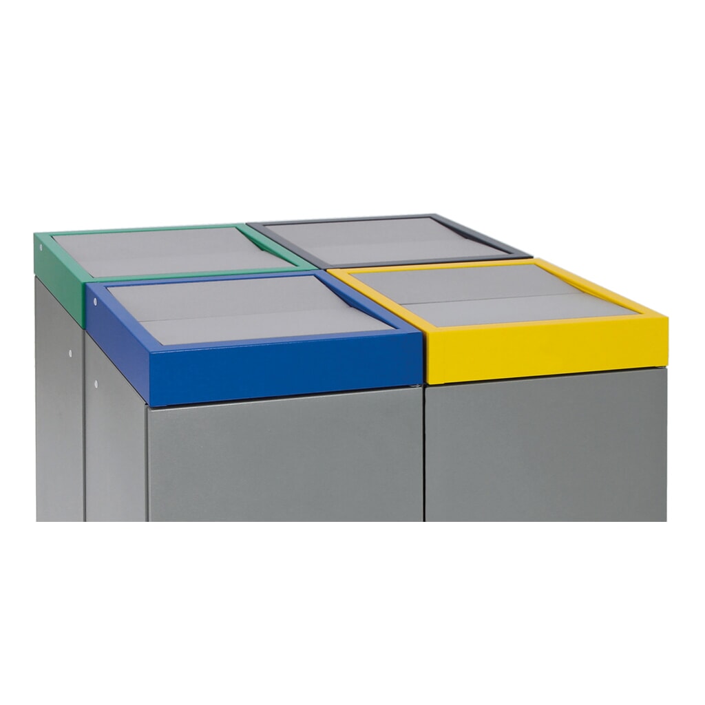 N° de l'image du produit 4 : Collecteur de déchets stumpf®, 4x 70 litres, multicolore