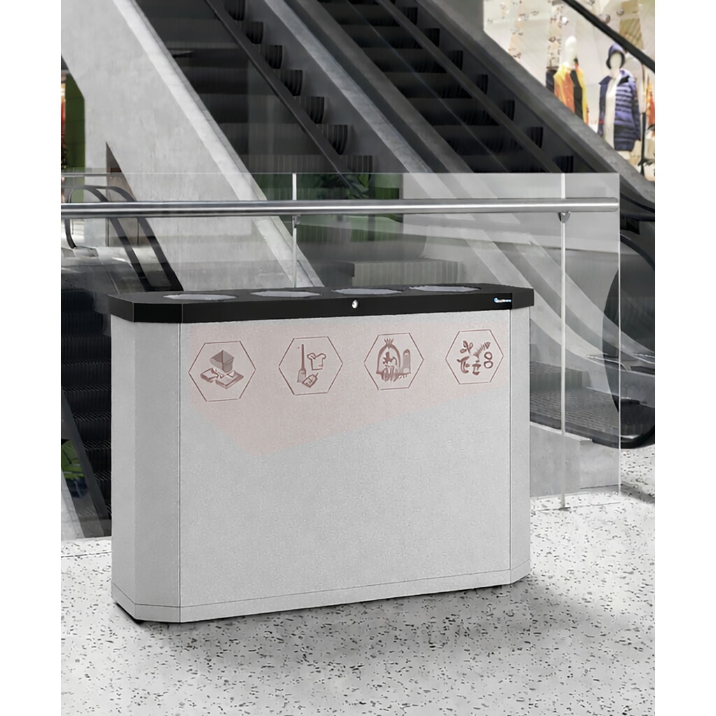 Conteneur à déchets stumpf®, Sixco 4 swing gris clair N° de l'image du produit 3 : Conteneur à déchets stumpf®, Sixco 4 swing gris clair