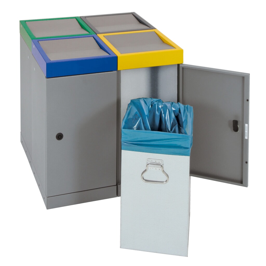 Collecteur de déchets stumpf®, 4x 70 litres, multicolore N° de l'image du produit 10 : Collecteur de déchets stumpf®, 4x 70 litres, multicolore