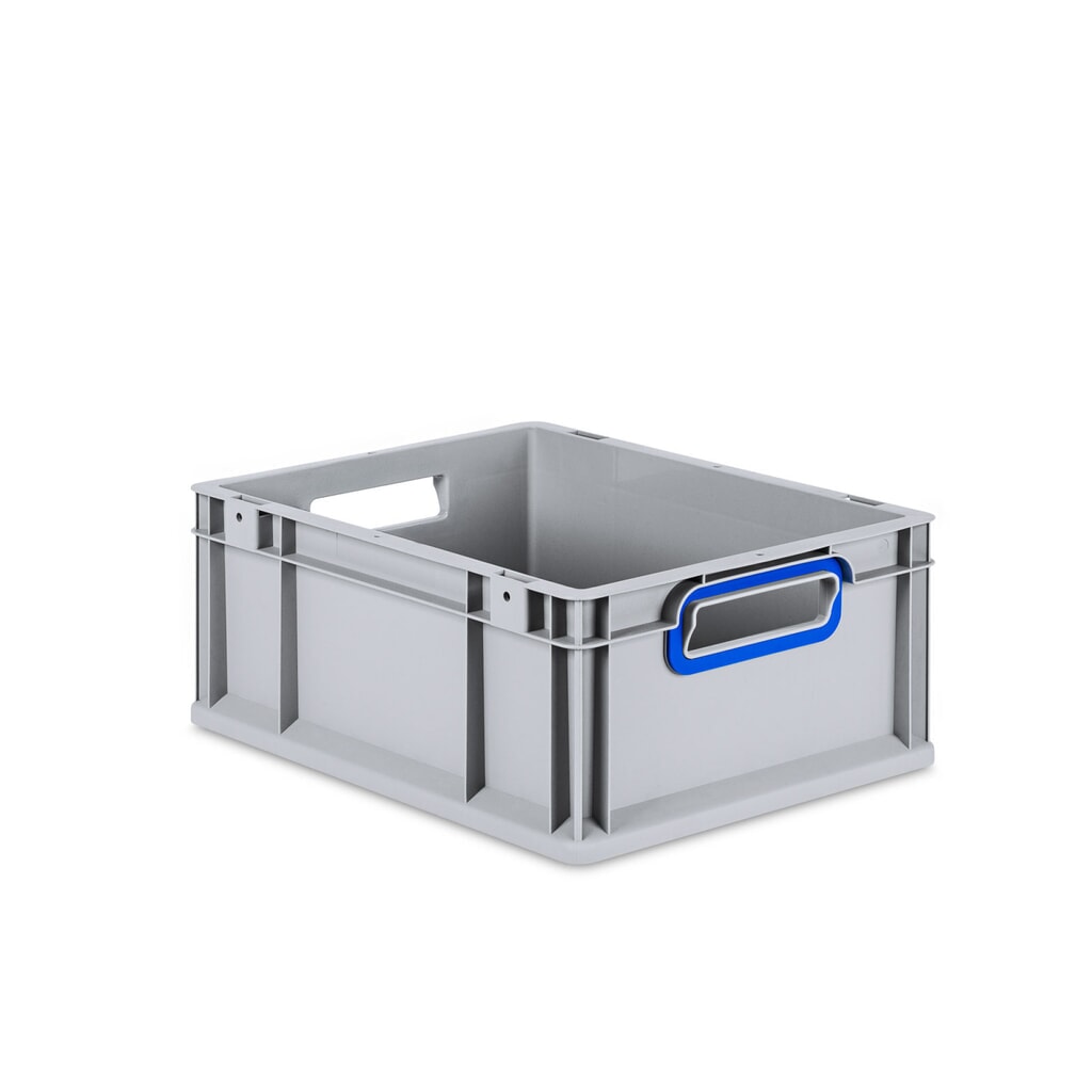 Illustration du produit: Allit Eurobox, avec poignées bleues, haut. x larg. x prof. 170 x 400 x 300 mm, 16 litres