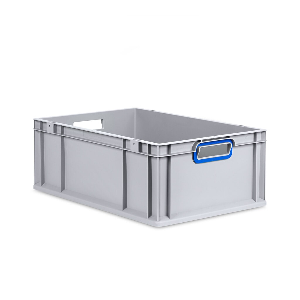 Illustration du produit: Allit Eurobox, avec poignées bleues, haut. x larg. x prof. 220 x 600 x 400 mm, 44 litres