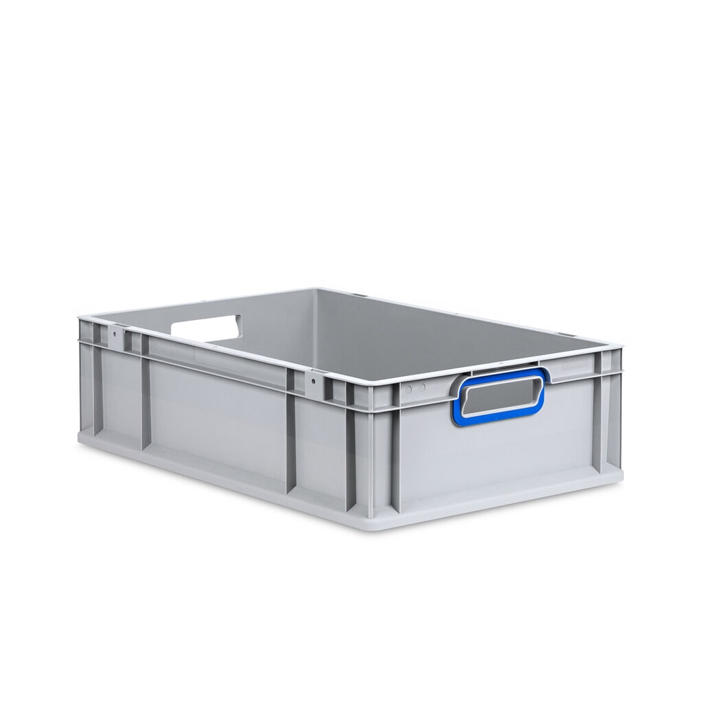 Illustration du produit: Allit Eurobox, avec poignées bleues, haut. x larg. x prof. 170 x 600 x 400 mm, 34 litres