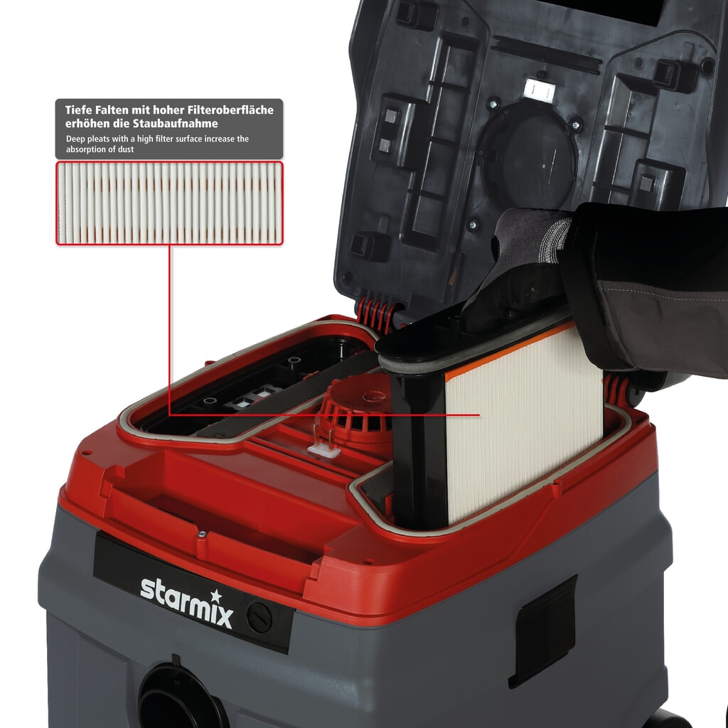 Aspirateur eau et poussières starmix Compact, classe de poussières L, 1 600 W N° de l'image du produit 7 : Aspirateur eau et poussières starmix Compact, classe de poussières L, 1 600 W