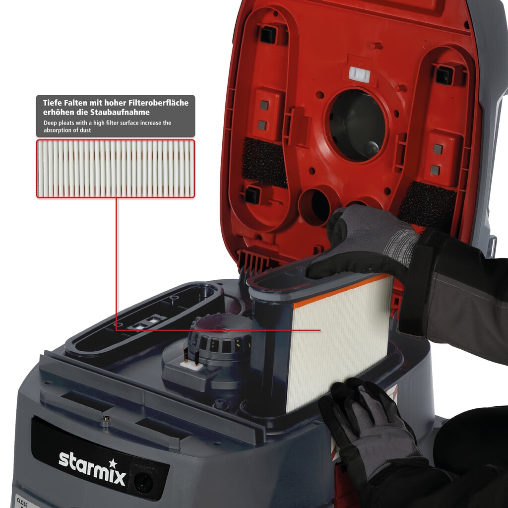 N° de l'image du produit 8 : Aspirateur eau et poussières starmix iPulse, classe de poussières L, 1 600 W, 35 l