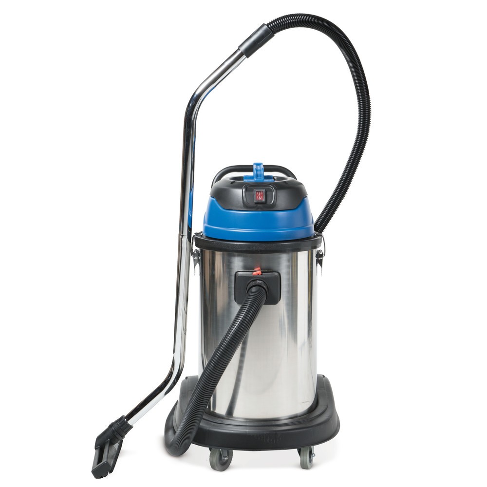 Illustration du produit: Aspirateur industriel HEMMDAL, eau + poussière, cuve en acier inoxydable, 1 500 W, 30 l, châssis basculant, dossier de poussée