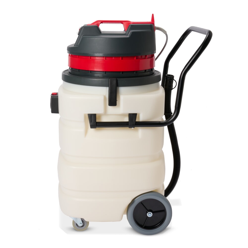 N° de l'image du produit 4 : Aspirateur industriel HEMMDAL, eau + poussière, cuve en plastique, 3 000 W, 90 l, dossier de poussée, tuyau de vidange