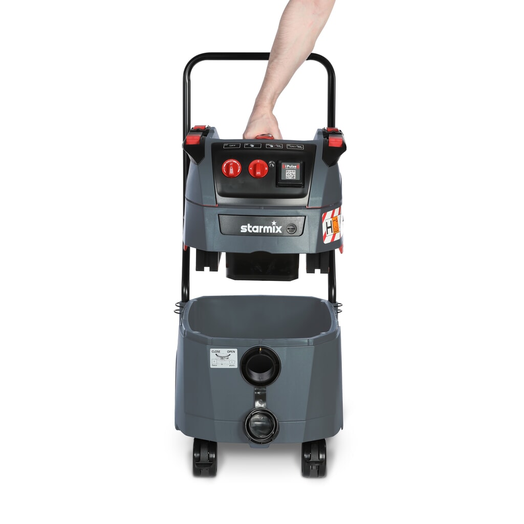 N° de l'image du produit 3 : Aspirateur industriel starmix iPulse, classe de poussières H, châssis mobile basculant, 1 600 W, 35 l