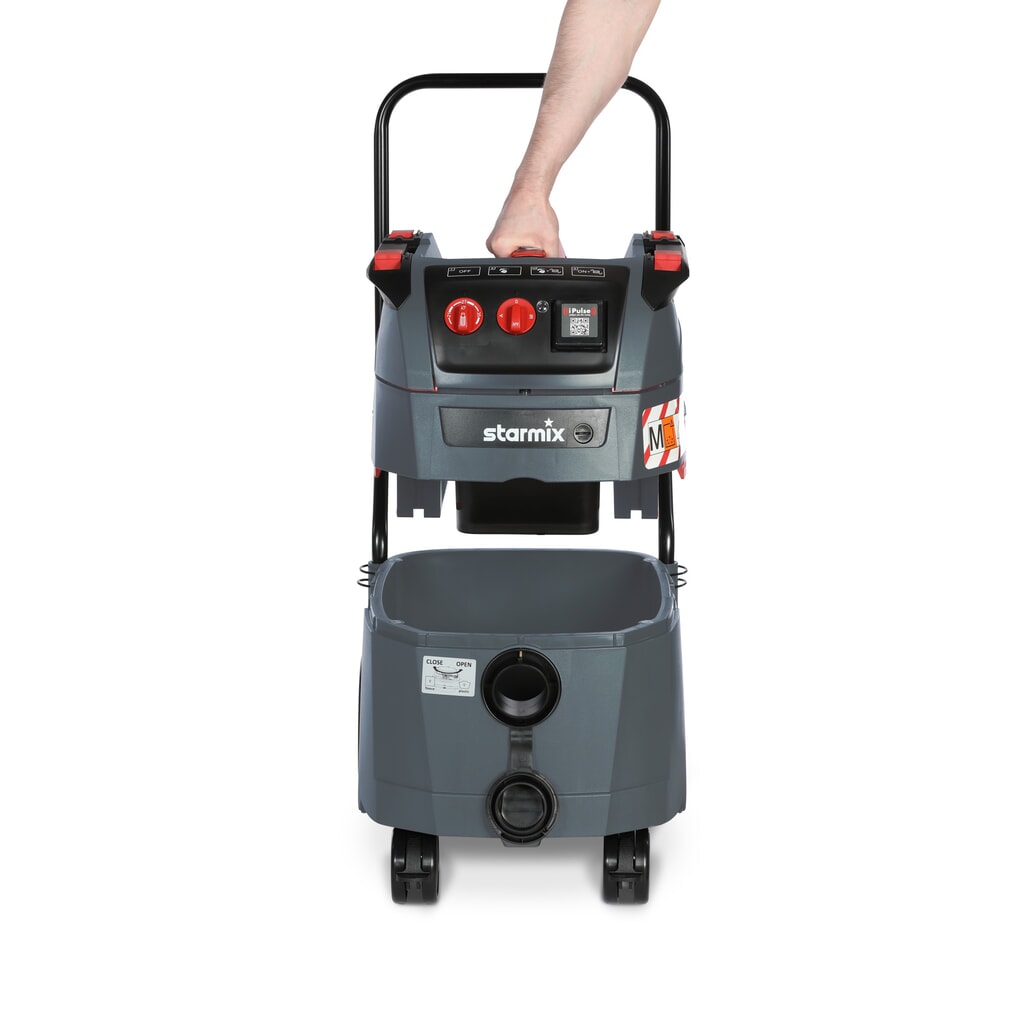 Aspirateur industriel starmix iPulse, classe de poussières M, châssis mobile basculant, 1 600 W, 35 l N° de l'image du produit 7 : Aspirateur industriel starmix iPulse, classe de poussières M, châssis mobile basculant, 1 600 W, 35 l