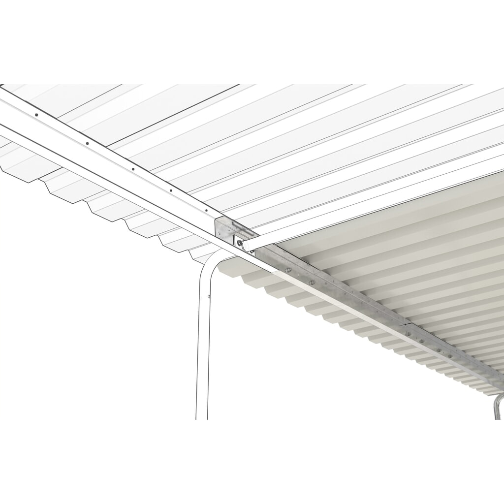 N° de l'image du produit 2 : Canopy BASIC, 1 face, travée auxiliaire, largeur 4.300 mm
