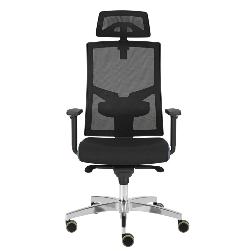 Illustration du produit: Chaise de bureau pivotante Hammerbacher Premium 2, dossier en mesh, avec appui-tête, accoudoirs réglables en hauteur