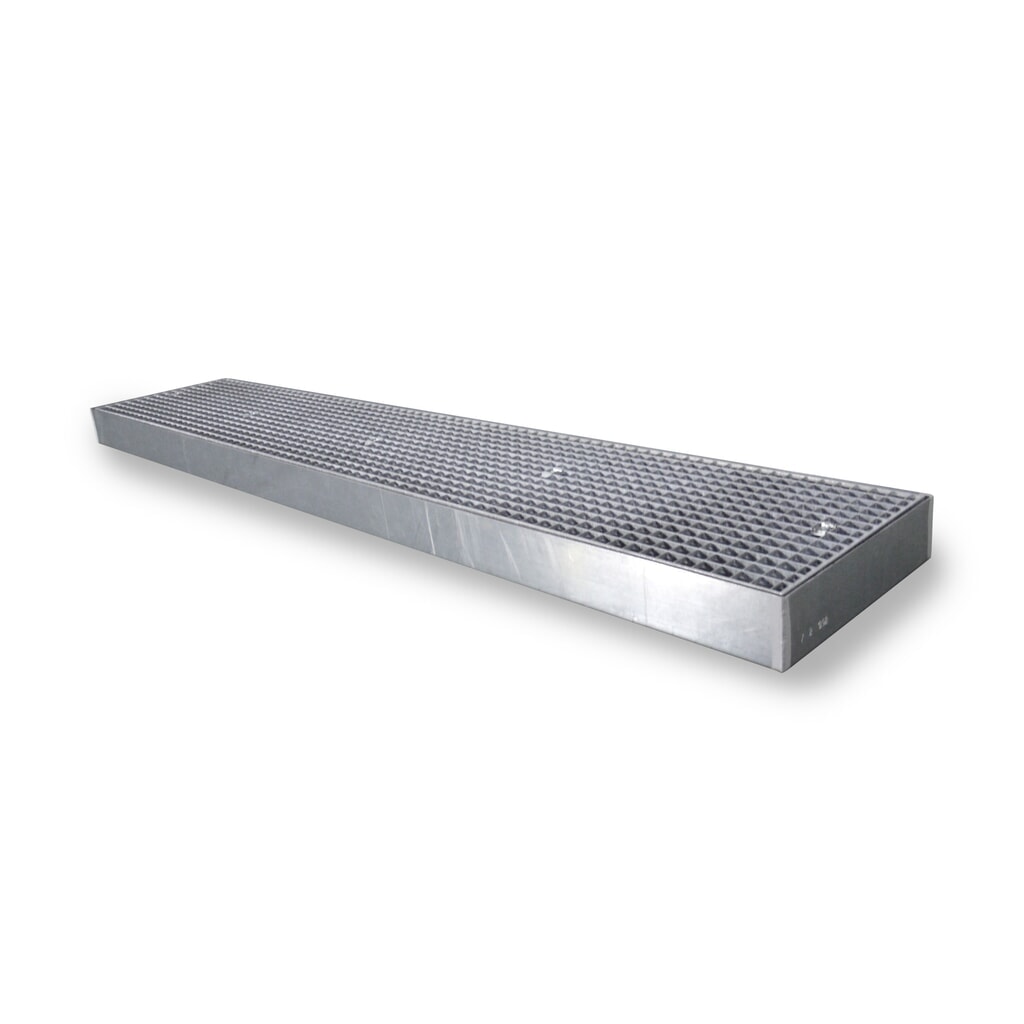 Bac collecteur plat en acier, capacité de charge 6 500 kg/m², H x l x P 118 x 500 x 2 500 mm Illustration du produit: Bac collecteur plat en acier, capacité de charge 6 500 kg/m², H x l x P 118 x 500 x 2 500 mm