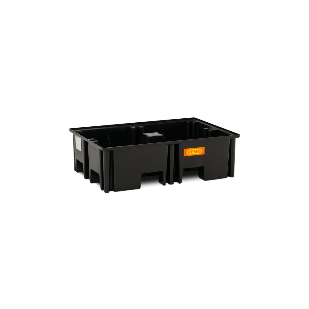 Illustration du produit: Bac collecteur pour palettes CEMO 220/2, pour 1 palette 1 200 x 800 mm, contenance 220 l, sans grille