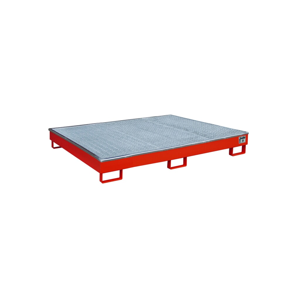 Illustration du produit: Bauer® bac de rétention pour rayonnage en acier avec insert en polyéthylène RW-GR 1800 PE, peint, rouge feu