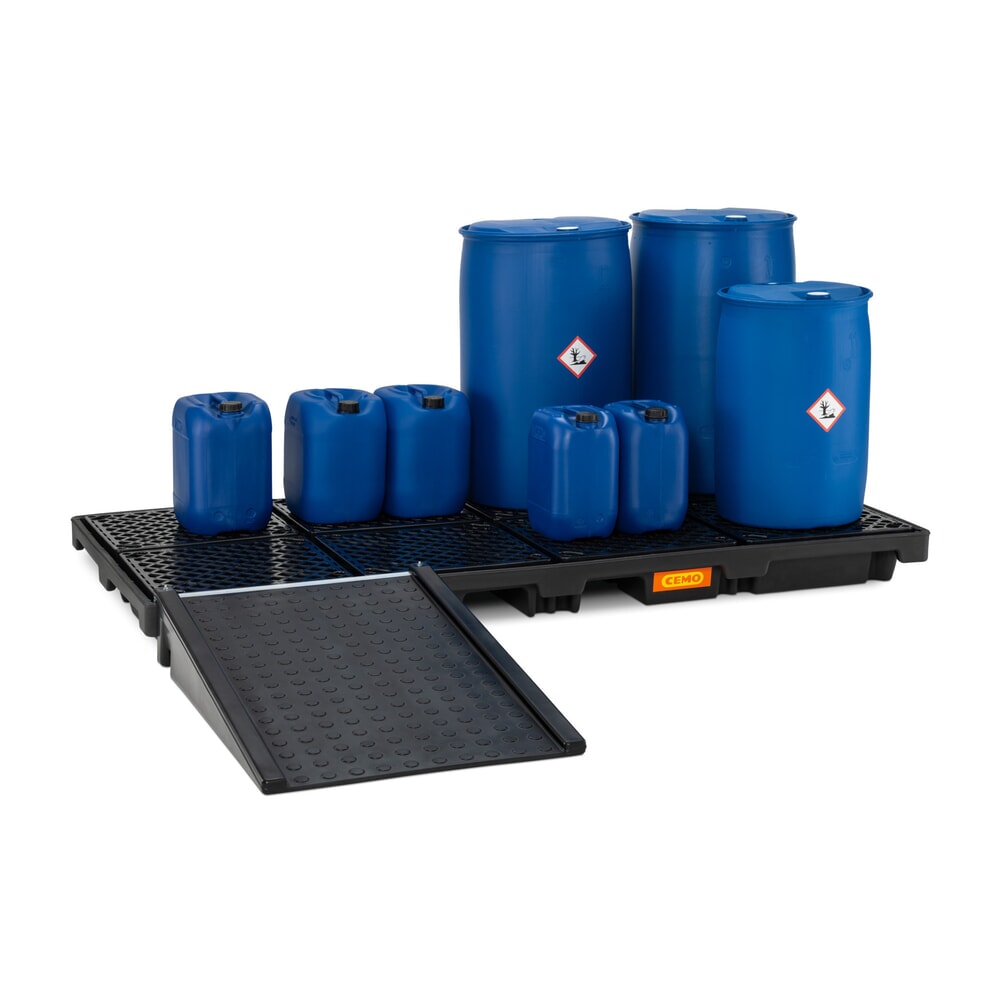 N° de l'image du produit 2 : Bac de récupération de fûts CEMO 270/8, 8x 200 l, contenance 270 l