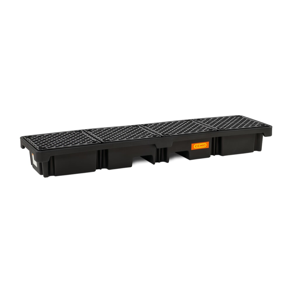 N° de l'image du produit 1 : Bac de récupération de fûts CEMO 220/4e, 4x 200 l, contenance 215 l