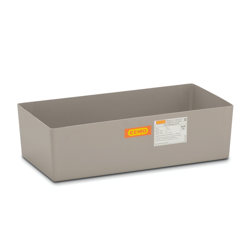 Illustration du produit: Bac de rétention CEMO en PRV, HxlxP 230 x 410 x 820 mm