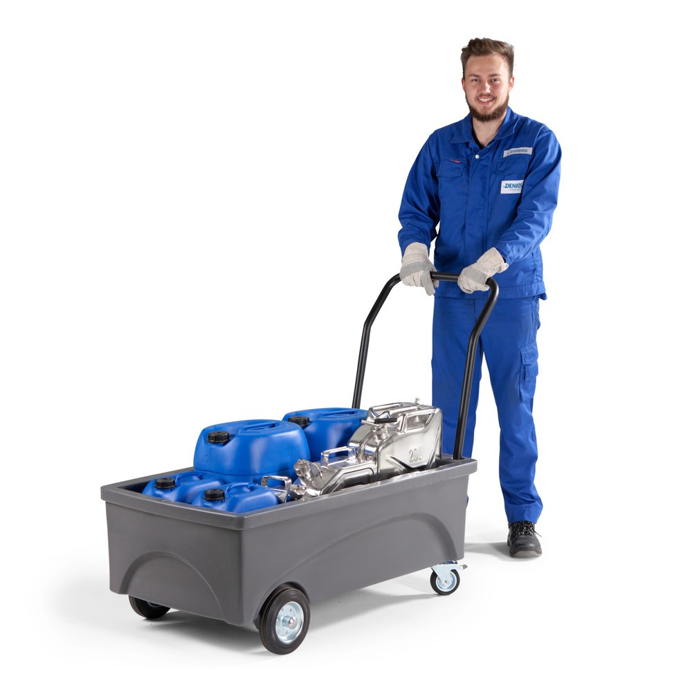Illustration du produit: Denios bac de rétention mobile en polyéthylène (PE) pour petits bidons