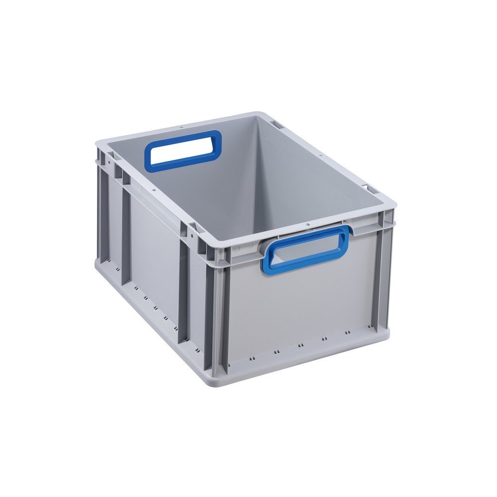 Illustration du produit: Allit Eurobox, avec poignées bleues, haut. × larg. × prof. 220 × 400 × 300 mm, 20 litres