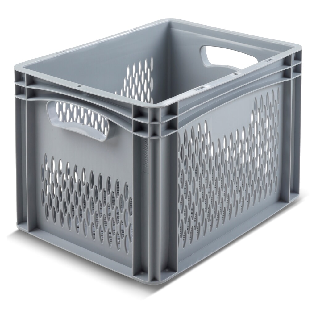 Alpha Eurobox en PP avec parois perforées, 30 litres, haut. x larg. x prof. 320 x 400 x 300 mm Illustration du produit: Alpha Eurobox en PP avec parois perforées, 30 litres, haut. x larg. x prof. 320 x 400 x 300 mm