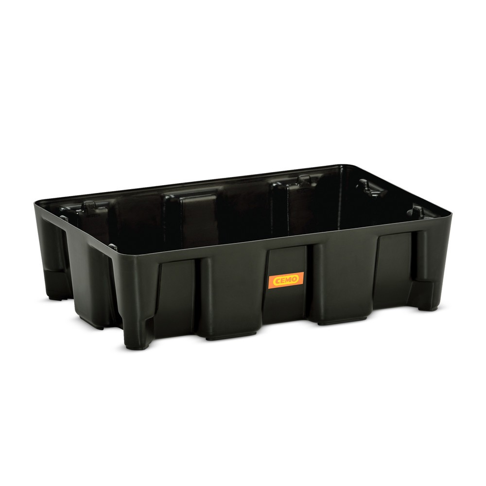 Illustration du produit: Bac labo modulaire CEMO en PE pour le stockage de petits contenants, volume de rétention 25 l
