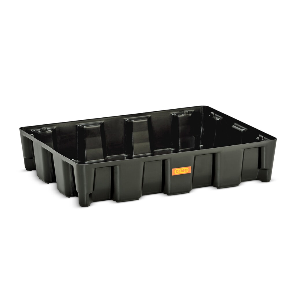 Bac labo modulaire CEMO en PE pour le stockage de petits contenants, volume de rétention 60 l Illustration du produit: Bac labo modulaire CEMO en PE pour le stockage de petits contenants, volume de rétention 60 l