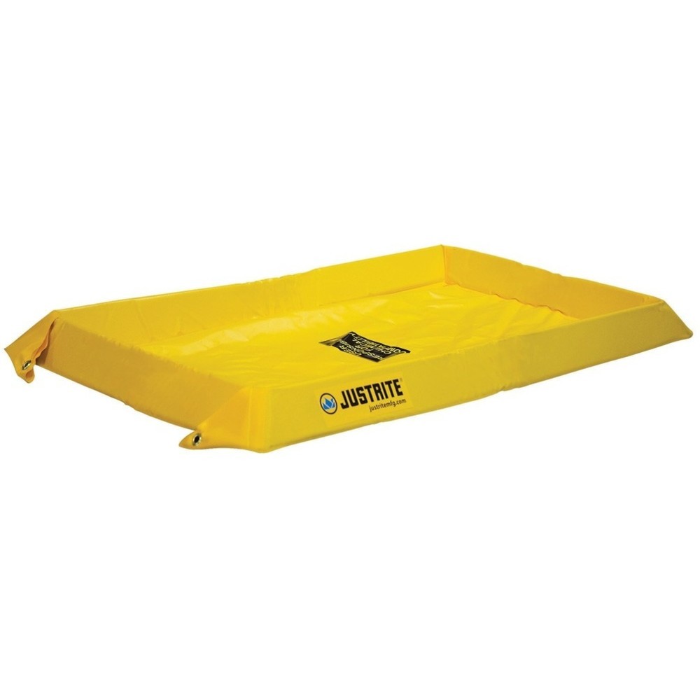 Illustration du produit: Justrite® bac de rétention pliable en PVC, hauteur de paroi 100 mm, dimensions intérieures 0,6 x 1,2 m, capacité 76 l
