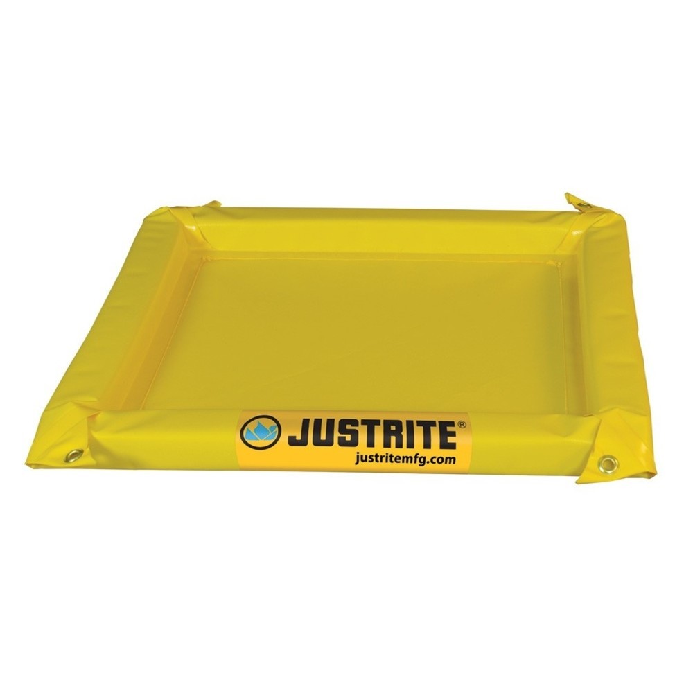 Illustration du produit: Justrite® bac de rétention pliable en PVC, hauteur de paroi 50 mm, dimensions intérieures 0,6 x 0,6 m, capacité 19 l