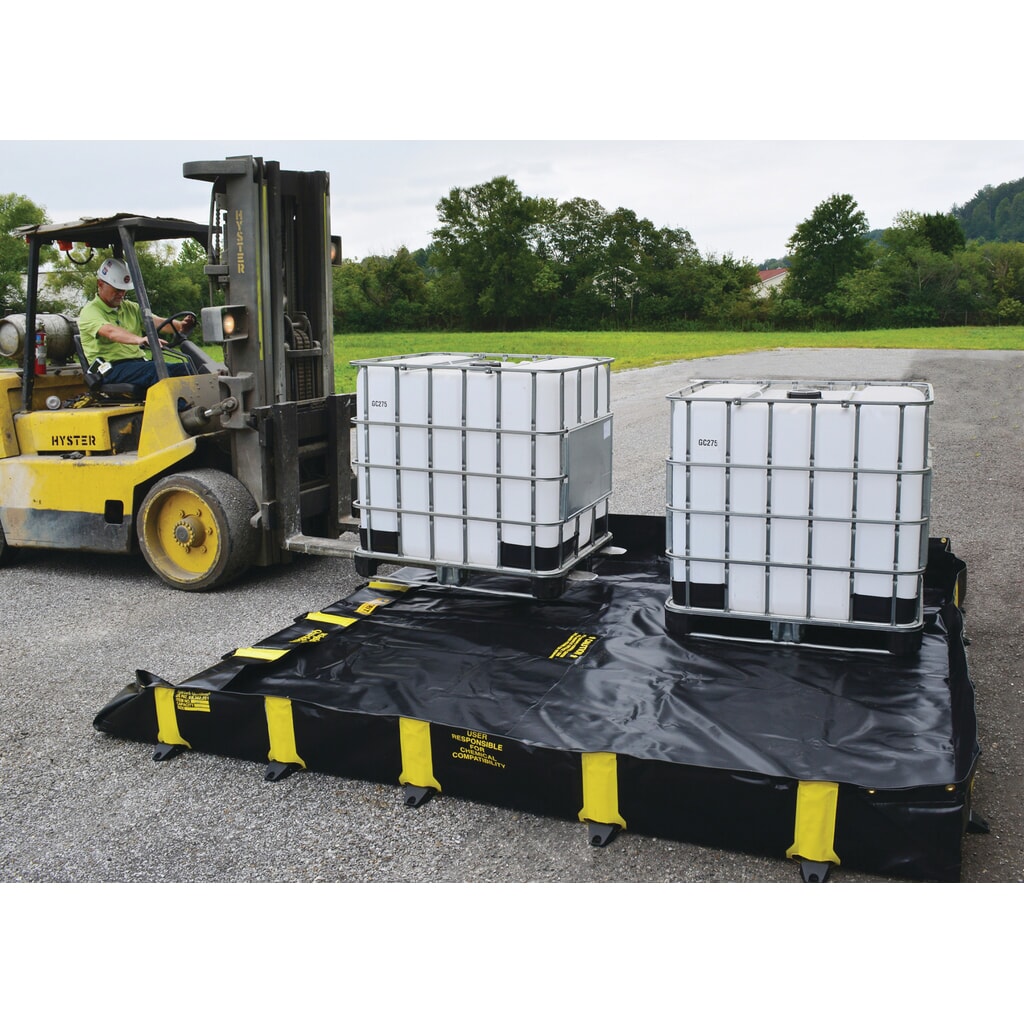 N° de l'image du produit 6 : Justrite® bac de rétention pliable en PVC QuickBerm®, capacité 2 820 l
