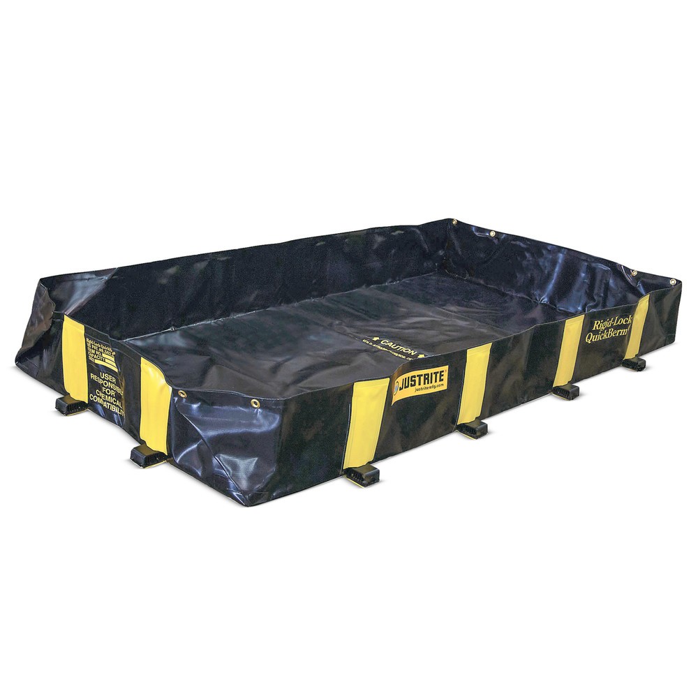 Illustration du produit: Justrite® bac de rétention pliable en PVC QuickBerm®, capacité 662 l