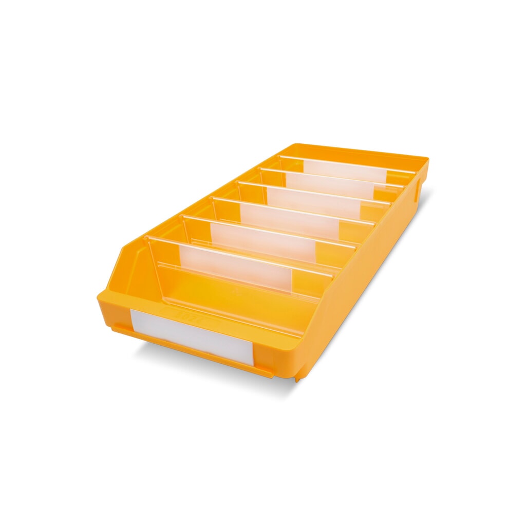 Bacs de rayonnage avec fenêtre de visualisation, l x P 240 x 500 mm, jaune Illustration du produit: Bacs de rayonnage avec fenêtre de visualisation, l x P 240 x 500 mm, jaune