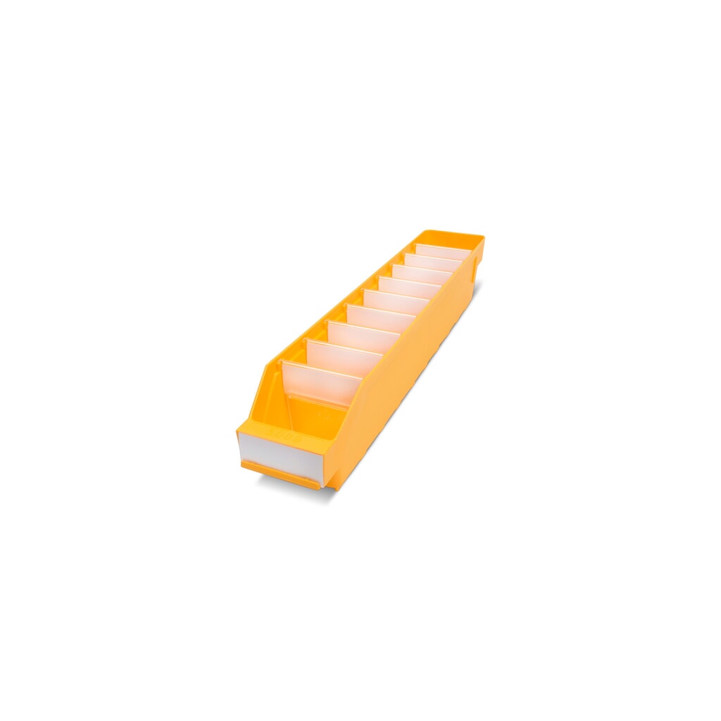 Bacs de rayonnage avec fenêtre de visualisation, l x P 90 x 500 mm, jaune Illustration du produit: Bacs de rayonnage avec fenêtre de visualisation, l x P 90 x 500 mm, jaune