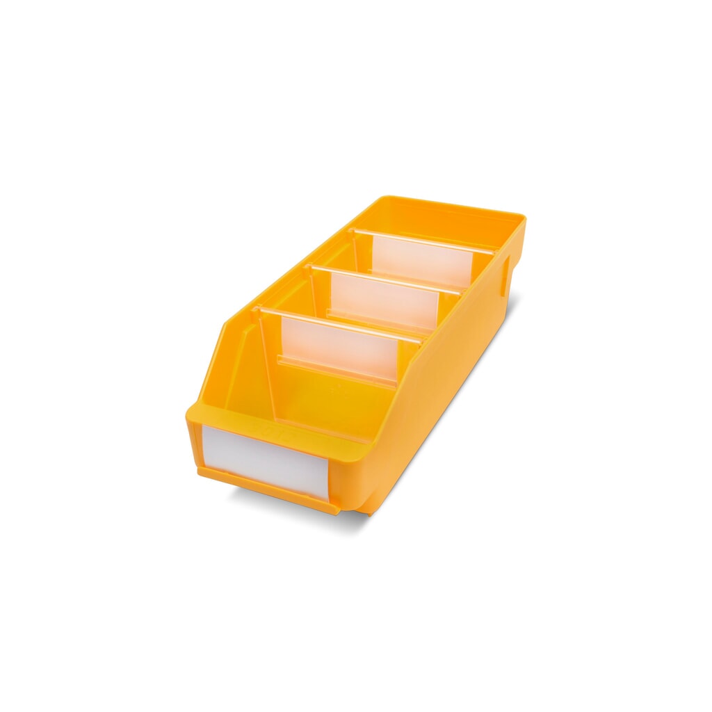 Bacs de rayonnage avec fenêtre de visualisation, l x P 120 x 300 mm, jaune Illustration du produit: Bacs de rayonnage avec fenêtre de visualisation, l x P 120 x 300 mm, jaune