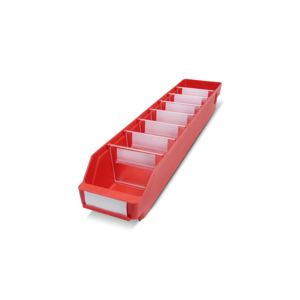 Illustration du produit: Bacs de rayonnage avec fenêtre de visualisation, l x P 120 x 600 mm, rouge