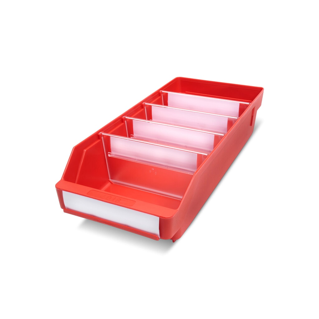 Illustration du produit: Bacs de rayonnage avec fenêtre de visualisation, l x P 180 x 400 mm, rouge