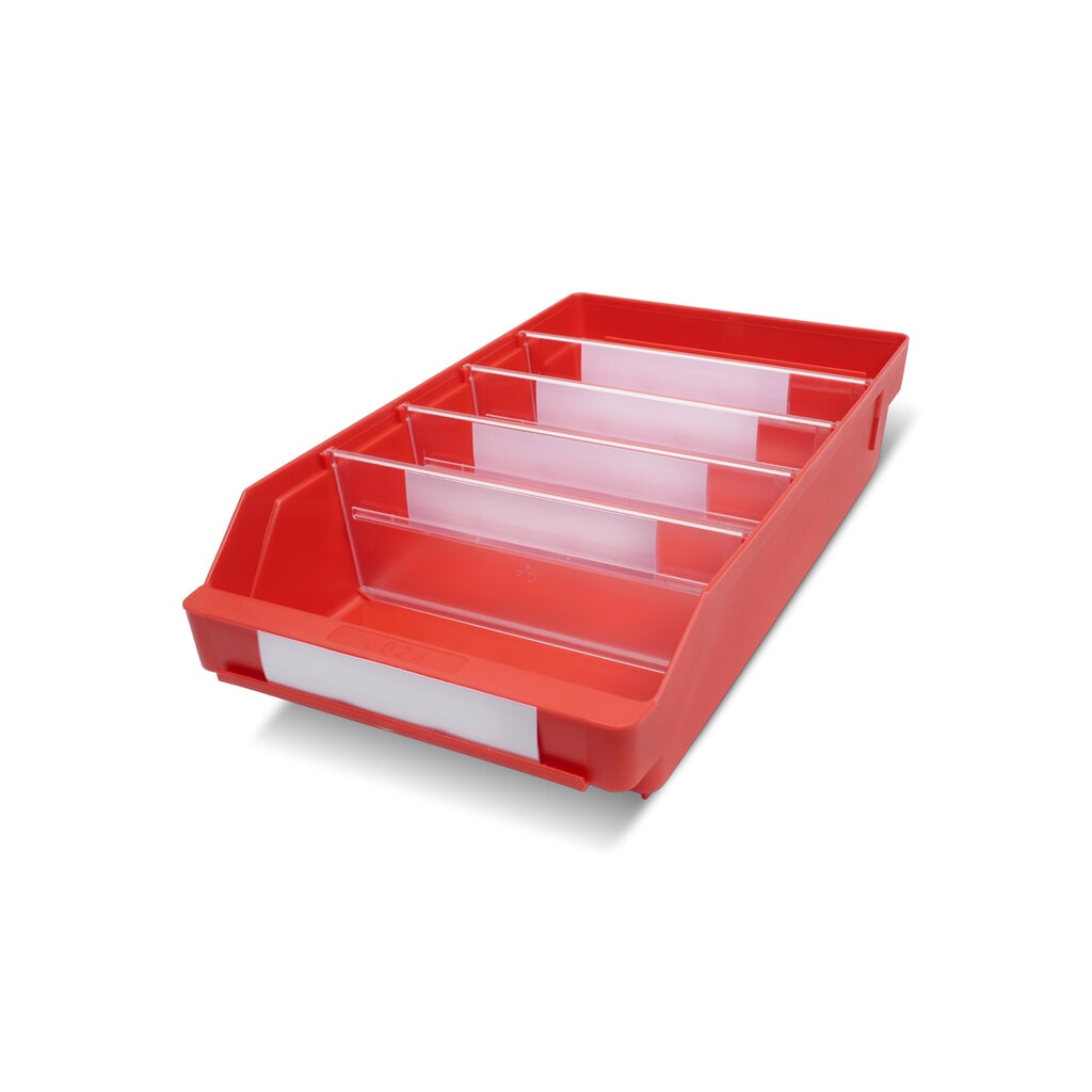 Illustration du produit: Bacs de rayonnage avec fenêtre de visualisation, l x P 240 x 400 mm, rouge
