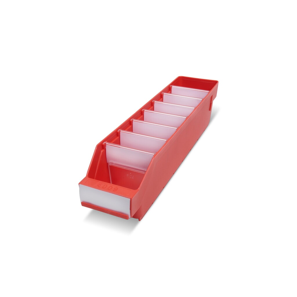 Illustration du produit: Bacs de rayonnage avec fenêtre de visualisation, l x P 90 x 400 mm, rouge