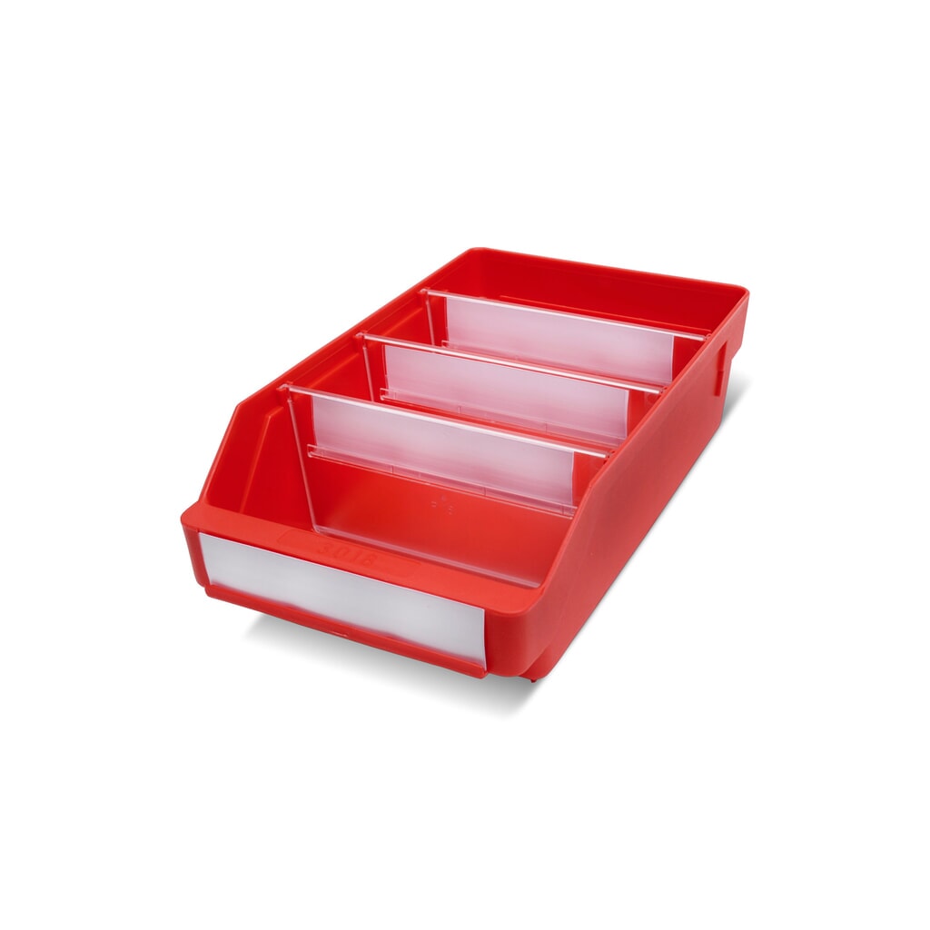 Illustration du produit: Bacs de rayonnage avec fenêtre de visualisation, l x P 180 x 300 mm, rouge