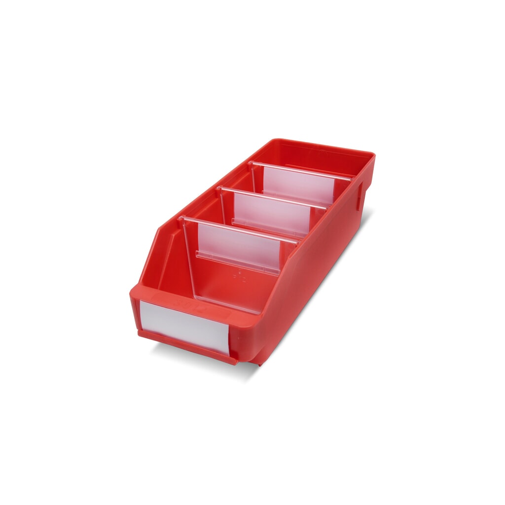 Illustration du produit: Bacs de rayonnage avec fenêtre de visualisation, l x P 120 x 300 mm, rouge