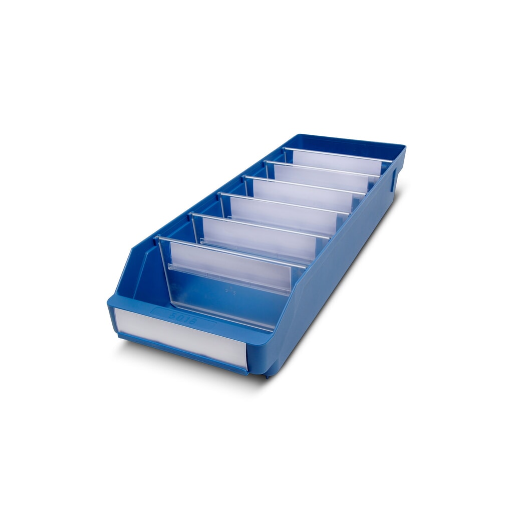 Illustration du produit: Bacs de rayonnage avec fenêtre de visualisation, l x P 180 x 500 mm, bleu