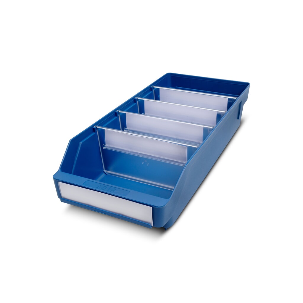 Bacs de rayonnage avec fenêtre de visualisation, l x P 180 x 400 mm, bleu Illustration du produit: Bacs de rayonnage avec fenêtre de visualisation, l x P 180 x 400 mm, bleu