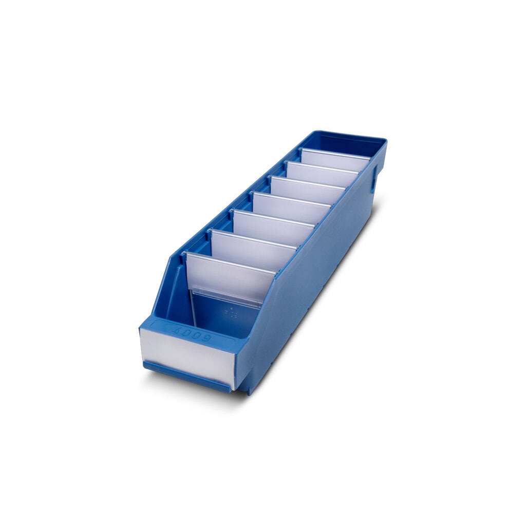 Illustration du produit: Bacs de rayonnage avec fenêtre de visualisation, l x P 90 x 400 mm, bleu
