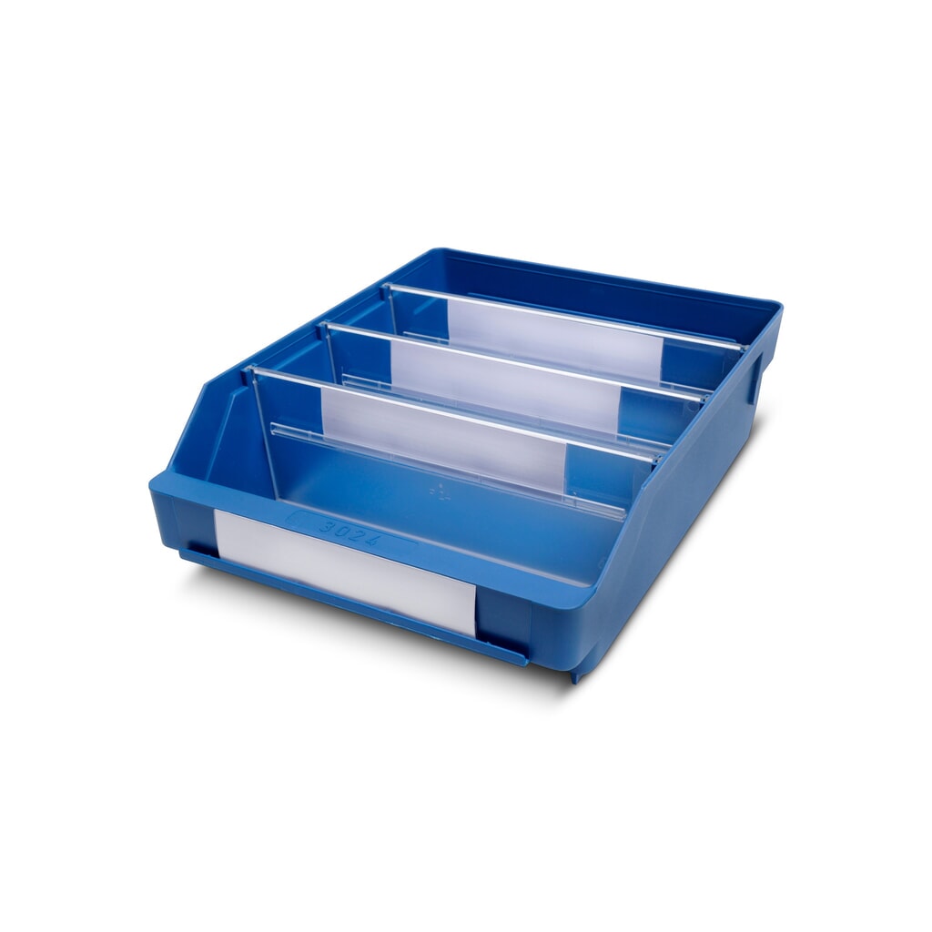 Bacs de rayonnage avec fenêtre de visualisation, l x P 240 x 300 mm, bleu N° de l'image du produit 1 : Bacs de rayonnage avec fenêtre de visualisation, l x P 240 x 300 mm, bleu
